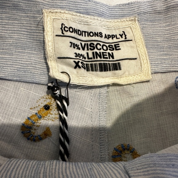 NWT Anthropologie Conditions Apply Wallis Linen Blend Bermuda Shorts XS‎ - Picture 9 of 10
